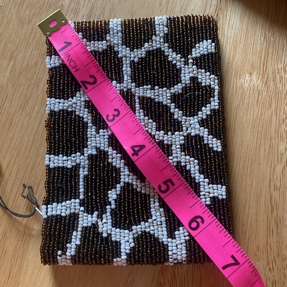 Beaded Brown and White Mini Bag - Picture 11 of 11